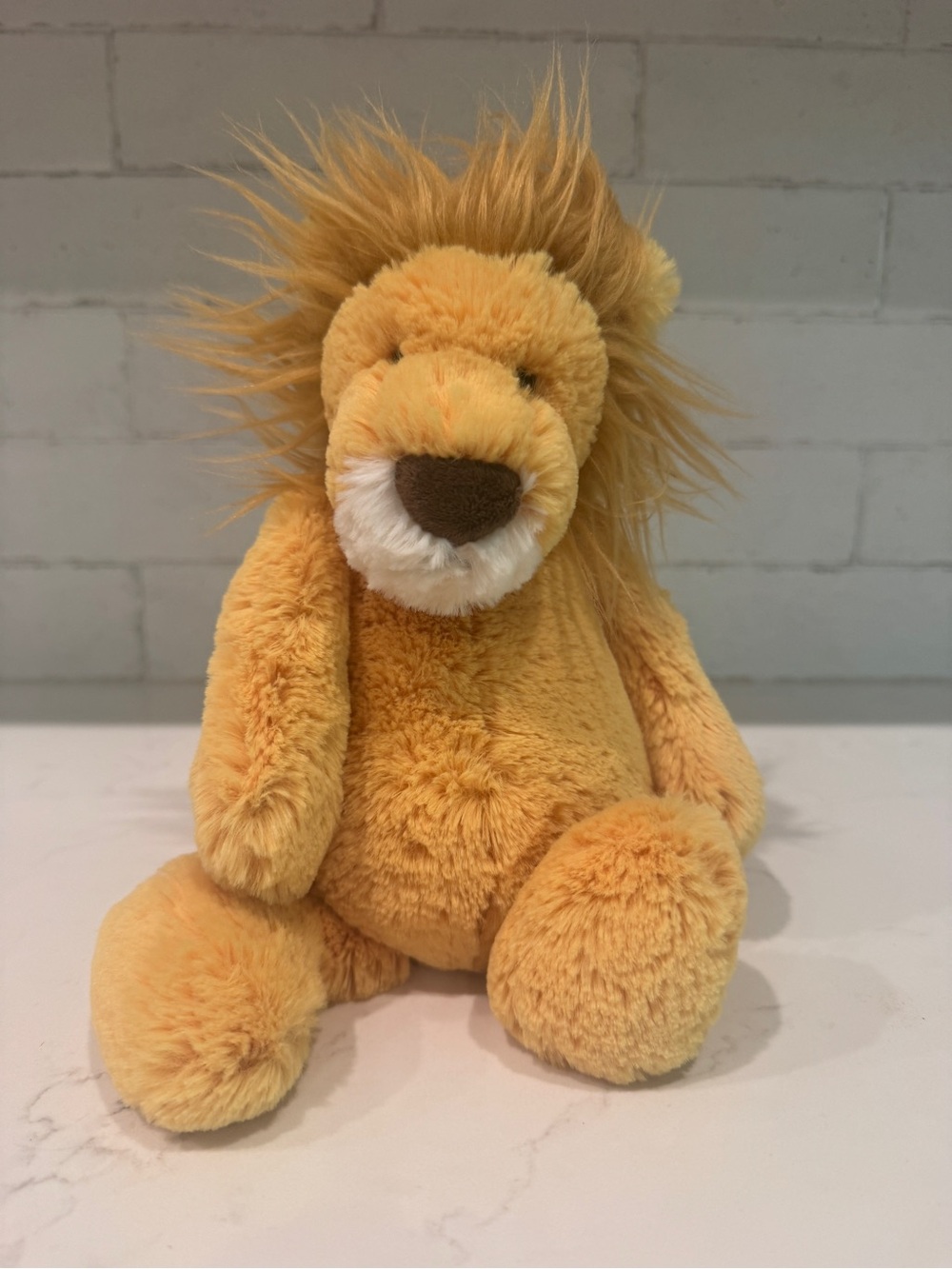 Jellycat Bashful Lion Plush Medium Yellow Brown London Stuffed Toy 12in